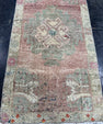 Turkish Mini Rug Oriental Hand Knotted Vintage Rug  1'7'' x  3'4'' #12177