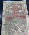 Turkish Mini Rug Oriental Hand Knotted Vintage Rug  1'7'' x  3'4'' #12177