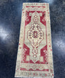 Turkish Mini Rug Oriental Hand Knotted Vintage Rug  1'5'' x  3'7'' #12173