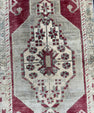 Turkish Mini Rug Oriental Hand Knotted Vintage Rug  1'5'' x  3'7'' #12173