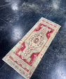 Turkish Mini Rug Oriental Hand Knotted Vintage Rug  1'5'' x  3'7'' #12173