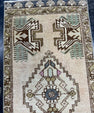 Turkish Mini Rug Oriental Hand Knotted Vintage Rug  1'6'' x  3'3'' #12174