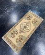 Turkish Mini Rug Oriental Hand Knotted Vintage Rug  1'6'' x  3'3'' #12174