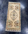 Turkish Mini Rug Oriental Hand Knotted Vintage Rug  1'6'' x  3'3'' #12174