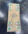 Turkish Mini Rug Oriental Hand Knotted Vintage Rug  1'6'' x  3'6'' #12175