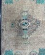 Turkish Mini Rug Oriental Hand Knotted Vintage Rug  1'6'' x  3'6'' #12175