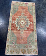Turkish Mini Rug Oriental Hand Knotted Vintage Rug  1'8'' x  3'3'' #12176