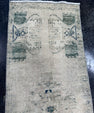 Turkish Mini Rug Oriental Hand Knotted Vintage Rug  1'5'' x  3'10'' #12172