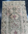Turkish Mini Rug Oriental Hand Knotted Vintage Rug  1'8'' x  3'3'' #12167