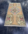 Turkish Mini Rug Oriental Hand Knotted Vintage Rug  1'6'' x  3'1'' #12168