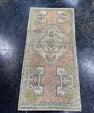Turkish Mini Rug Oriental Hand Knotted Vintage Rug  1'6'' x  3'2'' #12169