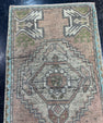 Turkish Mini Rug Oriental Hand Knotted Vintage Rug  1'6'' x  3'2'' #12169