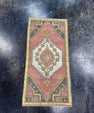 Turkish Mini Rug Oriental Hand Knotted Vintage Rug  1'7'' x  3'4'' #12170