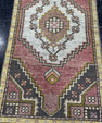 Turkish Mini Rug Oriental Hand Knotted Vintage Rug  1'7'' x  3'4'' #12170