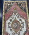 Turkish Mini Rug Oriental Hand Knotted Vintage Rug  1'7'' x  3'4'' #12170