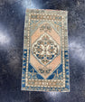 Turkish Mini Rug Oriental Hand Knotted Vintage Rug  1'9'' x  3'2'' #12171