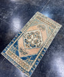 Turkish Mini Rug Oriental Hand Knotted Vintage Rug  1'9'' x  3'2'' #12171