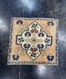 Turkish Mini Rug Oriental Hand Knotted Vintage Rug  2' x  1'11'' #12185