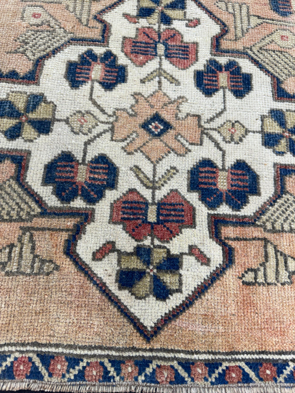 Turkish Mini Rug Oriental Hand Knotted Vintage Rug  2' x  1'11'' #12185