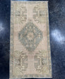 Turkish Mini Rug Oriental Hand Knotted Vintage Rug  1'8'' x  3'2'' #12166