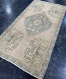 Turkish Mini Rug Oriental Hand Knotted Vintage Rug  1'8'' x  3'2'' #12166