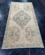 Turkish Mini Rug Oriental Hand Knotted Vintage Rug  1'8'' x  3'2'' #12166