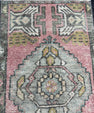 Turkish Mini Rug Oriental Hand Knotted Vintage Rug  1'6'' x  3'3'' #12165