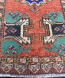 Turkish Mini Rug Oriental Hand Knotted Vintage Rug  1'6'' x  3'5'' #12163