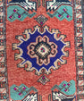 Turkish Mini Rug Oriental Hand Knotted Vintage Rug  1'6'' x  3'5'' #12163