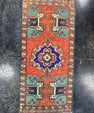 Turkish Mini Rug Oriental Hand Knotted Vintage Rug  1'6'' x  3'5'' #12163
