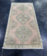 Turkish Mini Rug Oriental Hand Knotted Vintage Rug  1'6'' x  3'1'' #12162