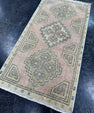 Turkish Mini Rug Oriental Hand Knotted Vintage Rug  1'6'' x  3'1'' #12162