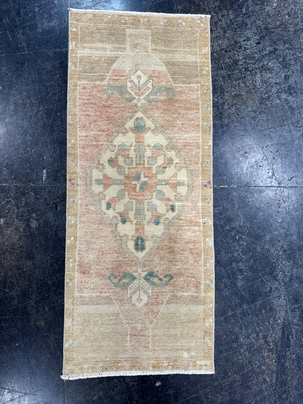 Turkish Mini Rug Oriental Hand Knotted Vintage Rug  1'6'' x  3'4'' #12161