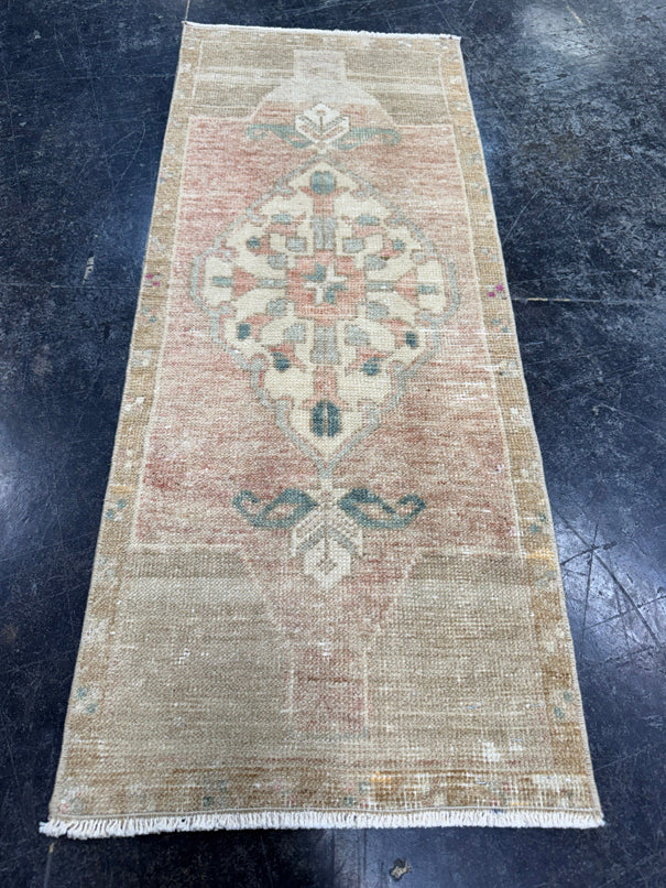 Turkish Mini Rug Oriental Hand Knotted Vintage Rug  1'6'' x  3'4'' #12161