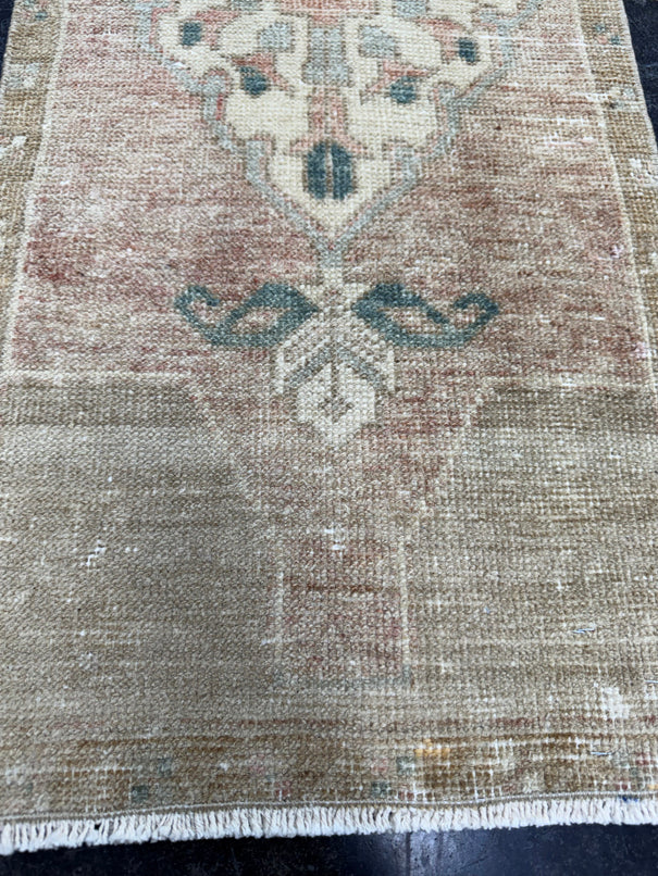 Turkish Mini Rug Oriental Hand Knotted Vintage Rug  1'6'' x  3'4'' #12161