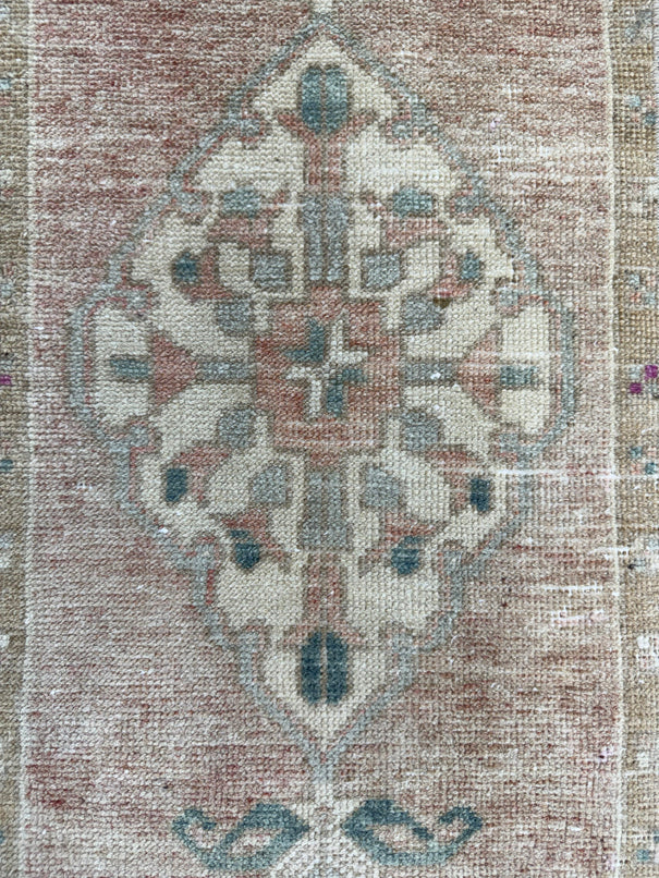 Turkish Mini Rug Oriental Hand Knotted Vintage Rug  1'6'' x  3'4'' #12161
