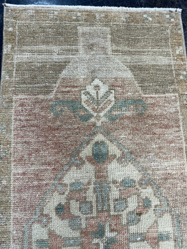 Turkish Mini Rug Oriental Hand Knotted Vintage Rug  1'6'' x  3'4'' #12161