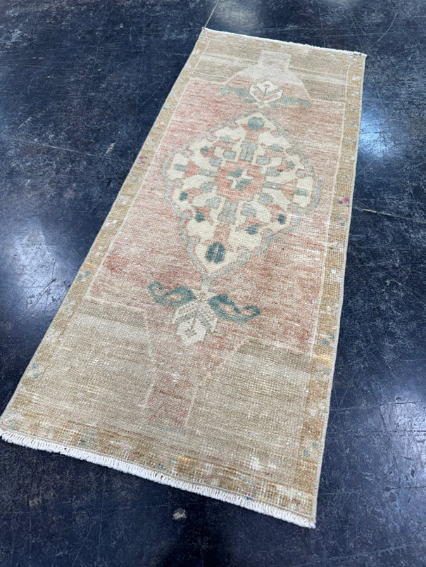 Turkish Mini Rug Oriental Hand Knotted Vintage Rug  1'6'' x  3'4'' #12161