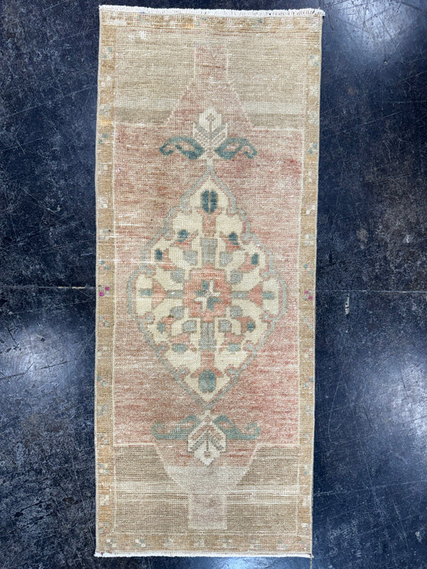 Turkish Mini Rug Oriental Hand Knotted Vintage Rug  1'6'' x  3'4'' #12161