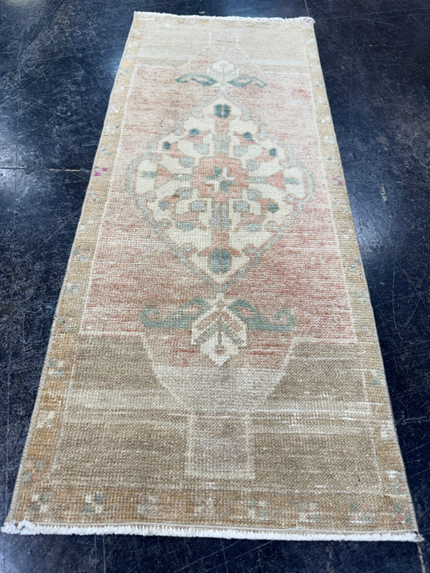 Turkish Mini Rug Oriental Hand Knotted Vintage Rug  1'6'' x  3'4'' #12161