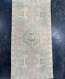 Turkish Mini Rug Oriental Hand Knotted Vintage Rug  1'7'' x  3'2'' #12160