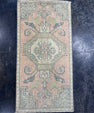 Turkish Mini Rug Oriental Hand Knotted Vintage Rug  1'8'' x  3'3'' #12157
