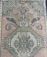 Turkish Mini Rug Oriental Hand Knotted Vintage Rug  1'8'' x  3'3'' #12157