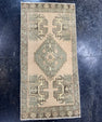 Turkish Mini Rug Oriental Hand Knotted Vintage Rug  1'8'' x  3'4'' #12156
