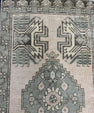 Turkish Mini Rug Oriental Hand Knotted Vintage Rug  1'8'' x  3'4'' #12156