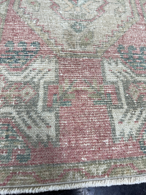 Turkish Mini Rug Oriental Hand Knotted Vintage Rug  1'6'' x  2'11'' #12158