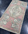 Turkish Mini Rug Oriental Hand Knotted Vintage Rug  1'6'' x  2'11'' #12159