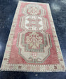 Turkish Mini Rug Oriental Hand Knotted Vintage Rug  1'7'' x  3'3'' #12154