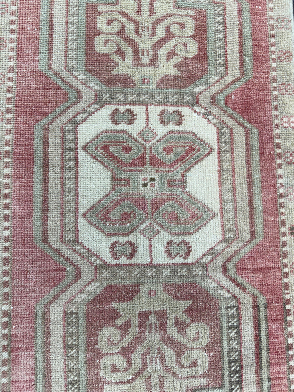 Turkish Mini Rug Oriental Hand Knotted Vintage Rug  1'7'' x  3'3'' #12154