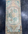Turkish Mini Rug Oriental Hand Knotted Vintage Rug  1'4'' x  3'1'' #12153